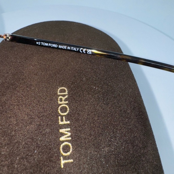 New! Tom Ford Women\'s Rose Gold/Blue Gradient Oversized Aviator Sunglasses main image 4